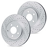 GEO-Carbon Drilled & Slotted Brake Rotor Set, Fits Select Acura/Honda, Position: Front & Rear - image 1