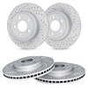 GEO-Carbon Drilled & Slotted Brake Rotor Set, Fits Select Acura/Honda, Position: Rear - image 1