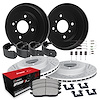 GEO-Carbon Drilled & Slotted Brake Rotor & Drum Set w/Optimum OE Pads, Shoes, & Hardware, 2001-2001 Kia/Hyundai/Genesis - image 1