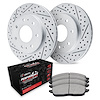 GEO-Carbon Drilled & Slotted Brake Rotor Set w/Performance Off-Road/Tow Pads, 2009-2009 Ford/Lincoln/Mercury/Mazda - image 1