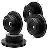 E-Line Slotted Black Brake Rotor Set, 1999-2000 Ford/Lincoln/Mercury/Mazda, Position: Front & Rear - image 1