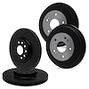E-Line Slotted Black Brake Rotor & Drum Set, 2003-2004 Ford/Lincoln/Mercury/Mazda, Position: Front & Rear - image 1