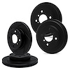E-Line Slotted Black Brake Rotor & Drum Set, 2004-2008 GM, Position: Front & Rear - image 1
