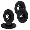 E-Line Slotted Black Brake Rotor Set, 2018-2019 GM, Position: Front & Rear - image 1