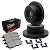 E-Line Slotted Black Brake Rotor Set w/Performance Off-Road/Tow Pads & Hardware, 1999-1999 Ford/Lincoln/Mercury/Mazda - image 1
