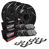 E-Line Slotted Black Brake Rotor Set w/Performance Off-Road/Tow Pads & Hardware, 2000-2004 Ford/Lincoln/Mercury/Mazda - image 1