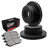 E-Line Slotted Black Brake Rotor Set w/Performance Off-Road/Tow Pads, 1999-1999 Ford/Lincoln/Mercury/Mazda, Position: Front - image 1