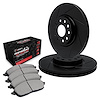 E-Line Slotted Black Brake Rotor Set w/Performance Off-Road/Tow Pads, 1994-1995 Ford/Lincoln/Mercury/Mazda, Position: Front - image 1
