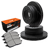 E-Line Slotted Black Brake Rotor Set w/Super-Duty Pads, 1999-1999 Ford/Lincoln/Mercury/Mazda, Position: Front - image 1