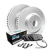 GEO-Carbon Brake Rotor Set w/Euro Ceramic Pads & Hardware, 2007-2011 Audi/Porsche/Volkswagen, Position: Rear - image 1