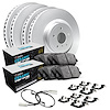 GEO-Carbon Brake Rotor Set w/Euro Ceramic Pads, Sensor, & Hardware, 2013-2020 Mercedes-Benz, Position: Front & Rear