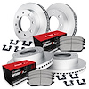 GEO-Carbon Brake Rotor Set w/Optimum OE Pads & Hardware, 1999-2000 Ford/Lincoln/Mercury/Mazda, Position: Front & Rear - image 1