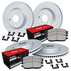 GEO-Carbon Brake Rotor Set w/Optimum OE Pads & Hardware, 2020-2020 Audi/Porsche/Volkswagen, Position: Front & Rear - image 1