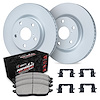 GEO-Carbon Brake Rotors w/Performance Off-Road/Tow Pads & Hardware Kit, 2013-2019 Mercedes-Benz, Position: Front - image 1