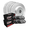 GEO-Carbon Brake Rotor Set w/Performance Off-Road/Tow Pads, Fits Select Mopar, Position: Front & Rear - image 1
