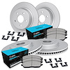 GEO-Carbon Brake Rotor Set w/Ceramic Pads & Hardware, 2016-2017 Kia/Hyundai/Genesis, Position: Front & Rear - image 1
