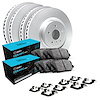 GEO-Carbon Brake Rotor Set w/Ceramic Pads & Hardware, 2005-2010 Ford/Lincoln/Mercury/Mazda, Position: Front & Rear - image 1