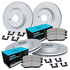 GEO-Carbon Brake Rotor Set w/Ceramic Pads & Hardware, 2004-2004 Audi/Porsche/Volkswagen, Position: Front & Rear - image 1