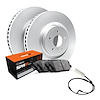 GEO-Carbon Brake Rotor Set w/Super-Duty Pads & Sensor, 2002-2006 Fits Multiple Makes/Models, Position: Front - image 1