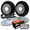 GEO-Carbon Brake Rotor & Drum Set w/Super-Duty Pads & Shoes, 2003-2004 Ford/Lincoln/Mercury/Mazda, Position: Front & Rear - image 1