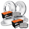 GEO-Carbon Brake Rotor Set w/Super-Duty Pads, 1999-2000 Ford/Lincoln/Mercury/Mazda, Position: Front & Rear - image 1