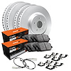 GEO-Carbon Brake Rotor Set w/Super-Duty Pads, Sensor, & Hardware, 2006-2006 Mopar, Position: Front & Rear - image 1