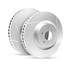 E-Line Slotted Silver Brake Rotor Set, Fits Select GM, Position: Front - image 1