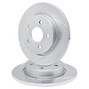 E-Line Slotted Silver Brake Rotor Set, 2018-2019 GM, Position: Rear - image 1