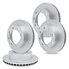E-Line Slotted Silver Brake Rotor Set, 1999-2000 Ford/Lincoln/Mercury/Mazda, Position: Front & Rear - image 1