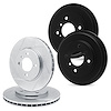 E-Line Slotted Silver Brake Rotor & Drum Set, 2004-2008 GM, Position: Front & Rear - image 1