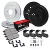 E-Line Slotted Silver Brake Rotor & Drum Set w/Optimum OE Pads, Shoes, & Hardware, 2001-2001 Kia/Hyundai/Genesis - image 1