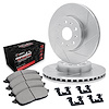 E-Line Slotted Silver Brake Rotor Set w/Performance Off-Road/Tow Pads & Hardware, 1994-1995 Ford/Lincoln/Mercury/Mazda - image 1