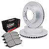 E-Line Slotted Silver Brake Rotor Set w/Performance Off-Road/Tow Pads, 1999-1999 Ford/Lincoln/Mercury/Mazda, Position: Front - image 1