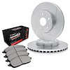 E-Line Slotted Silver Brake Rotor Set w/Performance Off-Road/Tow Pads, 1994-1995 Ford/Lincoln/Mercury/Mazda, Position: Front - image 1
