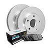 E-Line Blank Brake Rotor Set w/Euro Ceramic Pads, 1968-1973 Opel, Position: Front