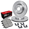 E-Line Blank Brake Rotor Set w/Optimum OE Pads & Hardware, 1994-2000 GM, Position: Front - image 1