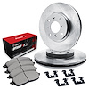 E-Line Blank Brake Rotor Set w/Optimum OE Pads & Hardware, 1984-1985 Infiniti/Nissan, Position: Front - image 1