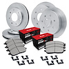 E-Line Blank Brake Rotor Set w/Optimum OE Pads & Hardware, 1997-2002 Ford/Lincoln/Mercury/Mazda, Position: Front & Rear - image 1