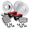 E-Line Blank Brake Rotor Set w/Optimum OE Pads & Hardware, 1983-1988 Audi/Porsche/Volkswagen, Position: Front & Rear - image 1
