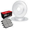 E-Line Blank Brake Rotor Set w/Optimum OE Pads, 1983-1985 Audi/Porsche/Volkswagen, Position: Front - image 1