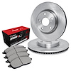 E-Line Blank Brake Rotor Set w/Optimum OE Pads, 2012-2013 Audi/Porsche/Volkswagen, Position: Rear - image 1
