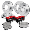 E-Line Blank Brake Rotor Set w/Optimum OE Pads, 1999-2000 Ford/Lincoln/Mercury/Mazda, Position: Front & Rear - image 1