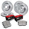 E-Line Blank Brake Rotor Set w/Optimum OE Pads, 2020-2020 GM, Position: Front & Rear - image 1