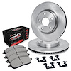 E-Line Blank Brake Rotor Set w/Performance Off-Road/Tow Pads & Hardware, 2013-2019 Mercedes-Benz, Position: Front - image 1