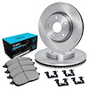 E-Line Blank Brake Rotor Set w/Ceramic Pads & Hardware, 2016-2017 Kia/Hyundai/Genesis, Position: Front - image 1