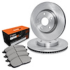 E-Line Blank Brake Rotor Set w/Super-Duty Pads, 1990-1991 Ford/Lincoln/Mercury/Mazda, Position: Front - image 1