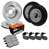 E-Line Blank Brake Rotor & Drum Set w/Super-Duty Pads & Shoes, 2003-2004 Ford/Lincoln/Mercury/Mazda, Position: Front & Rear - image 1