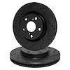E-Line Drilled & Slotted Black Brake Rotor Set, 2018-2019 GM, Position: Front - image 1