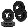 E-Line Drilled & Slotted Black Brake Rotor Set, 2018-2019 GM, Position: Front & Rear - image 1