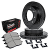 E-Line Drilled/Slotted Black Rotor Set w/Performance Off-Road/Tow Pads & Hardware, 1999-1999 Ford/Lincoln/Mercury/Mazda - image 1